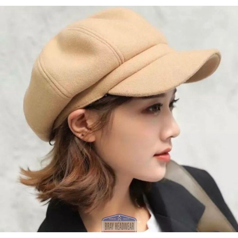 Trendy Topi Cap Apolo Polos Newsboy Dewasa Unisex Import Premium Topi Apolo Topi Kekinian Terbaru Simpel