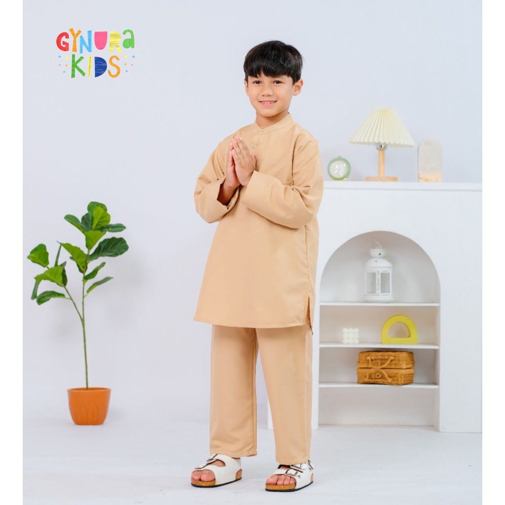 Setelan koko Anak Adam Gynurakids lengan pendek - Baju koko Adam Lengan panjang