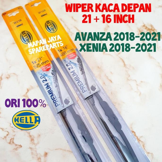 WIPER KACA DEPAN AVANZA XENIA GRAND 2018 2021 HELLA ORIGINAL