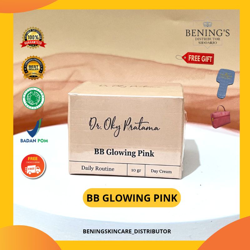 BB GLOWING PINK BENING'S SKINCARE/DR OKKY PRATAMA/BEST SELLER/TERLARIS
