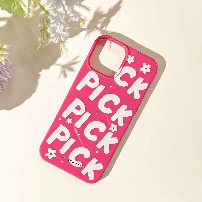 IPHONE Ins Pola Huruf Cocok Untuk Iphone14 14pro 14plus 13 13mini 13pro 13prm iPhone12 7Plus 8Plus Xr XS 13 12mini Pro Max Empat Sudut Casing Ponsel Tahan Guncangan