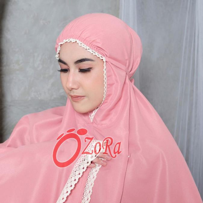 Ozella Mukena Dewasa Travel Mukenah Saskia Jumbo Sajadah Custom Nama