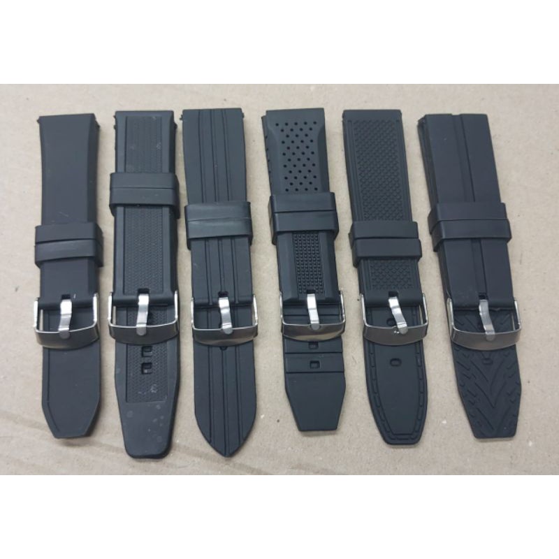 Tali jam karet Strap Rubber universal size 20 22 24 26 28