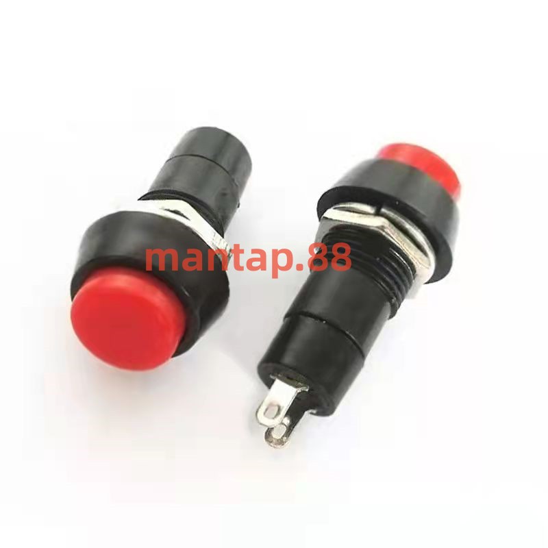 Saklar PUSH ON-OFF Bulat 2 Pin/Kaki Saklar/Rocker Switch PUSH ON-OFF