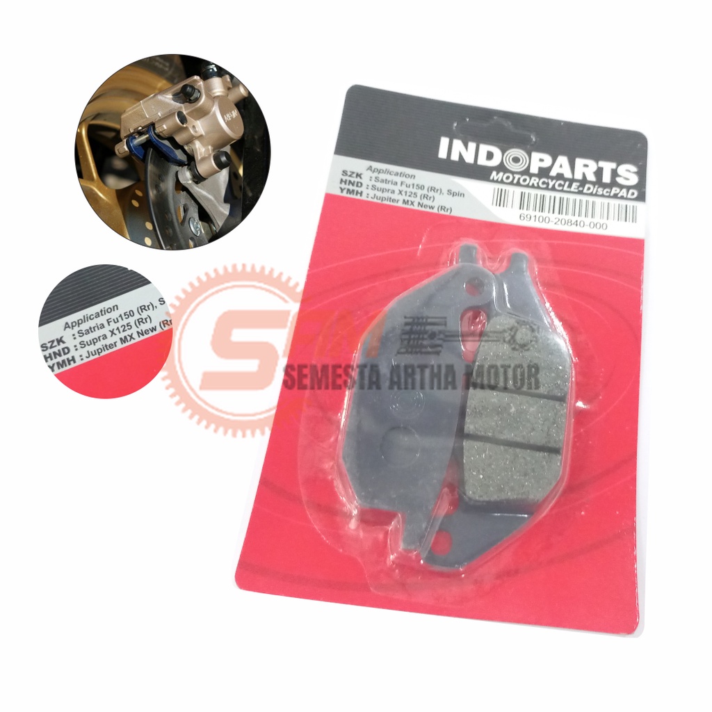 Kampas Rem Depan Indopart Cakram Discpad Spin Suzuki Satria FU 150 Motor