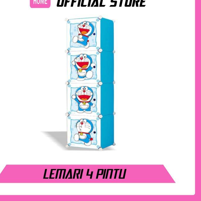 ✸ Lemari Pakaian Plastik Portable 4 Pintu lemari Serbaguna lemari hemat tempat lemari multifungsi ☈
