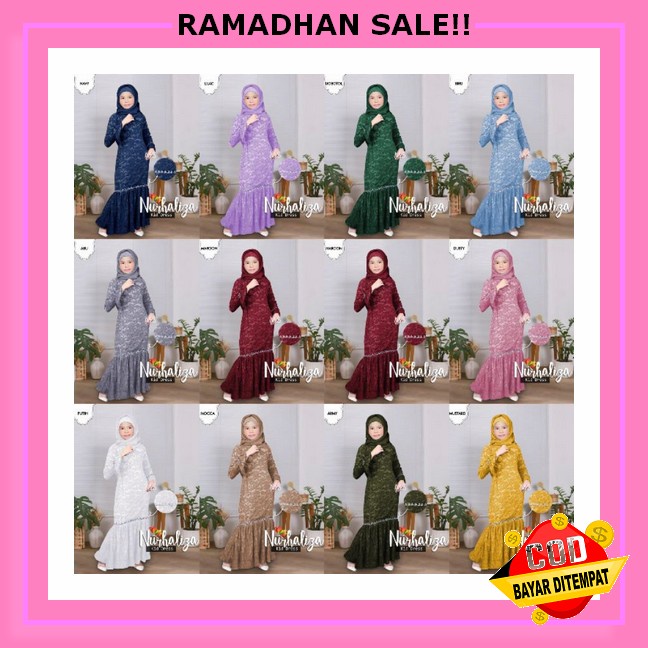 Gamis Anak Perempuan Terlaris 2023 Kids Midi Dress Murah Syari Muslim Pakaian Viral Model Baru Ghami