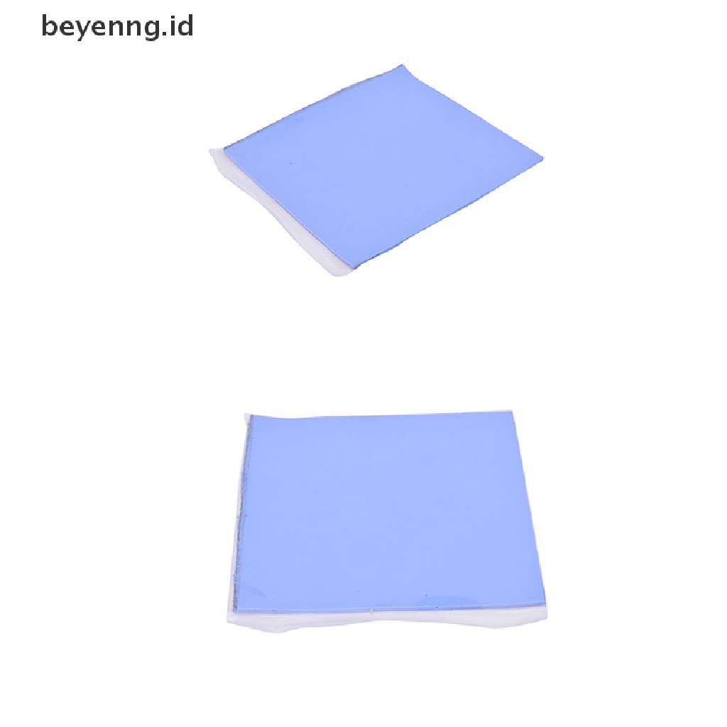 Beyen Biru GPU CPU Heatsink Pendingin Thermal Conductive Silicone Pad 100mmx100mmx1.5mm ID