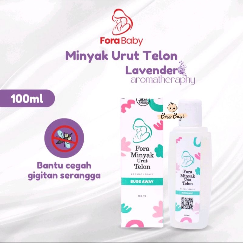 FORA - Minyak Urut Telon Bayi | Fora Could Flu (Green Tea) | Fora Bugs Away (Lavender)