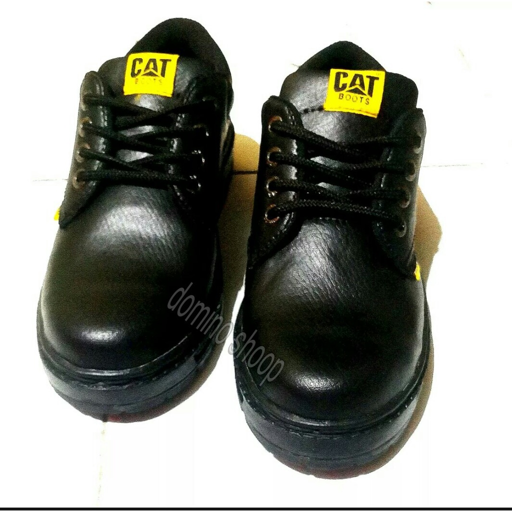 Sepatu shoes sepatu sefty pria bahan kulit sentetis ujung besi