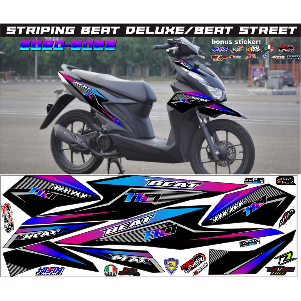 STRIPING HONDA BEAT DELUXE VARIASI/STRIPING BEAT DELUXE 2020-2021 VARIASI