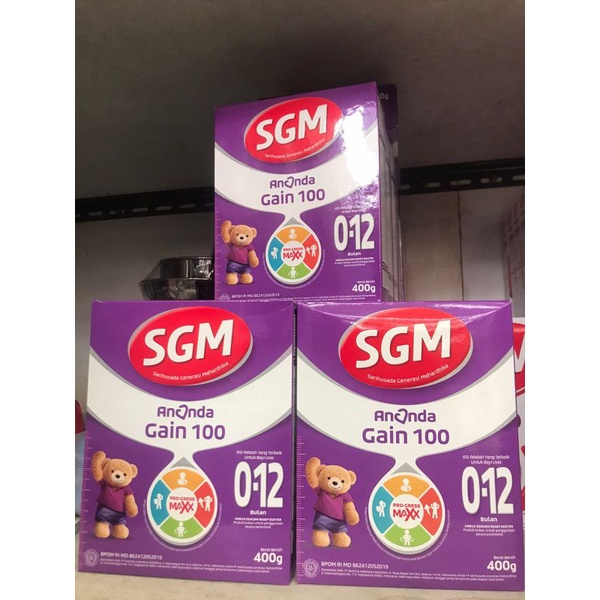 SGM Ananda Gain 100 0-12 Bulan 400 Gram