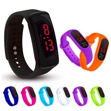 Jam Tangan Led Watch Digital Kotak Kecil Wanita Pria Couple Murah Untuk Bundling Product Anak Laki Perempuan Type JF048 digunakan Souvenir Gift Box Hampers dan Bonus Gaya Korea Import Keren Kekinian Terlaris Cod