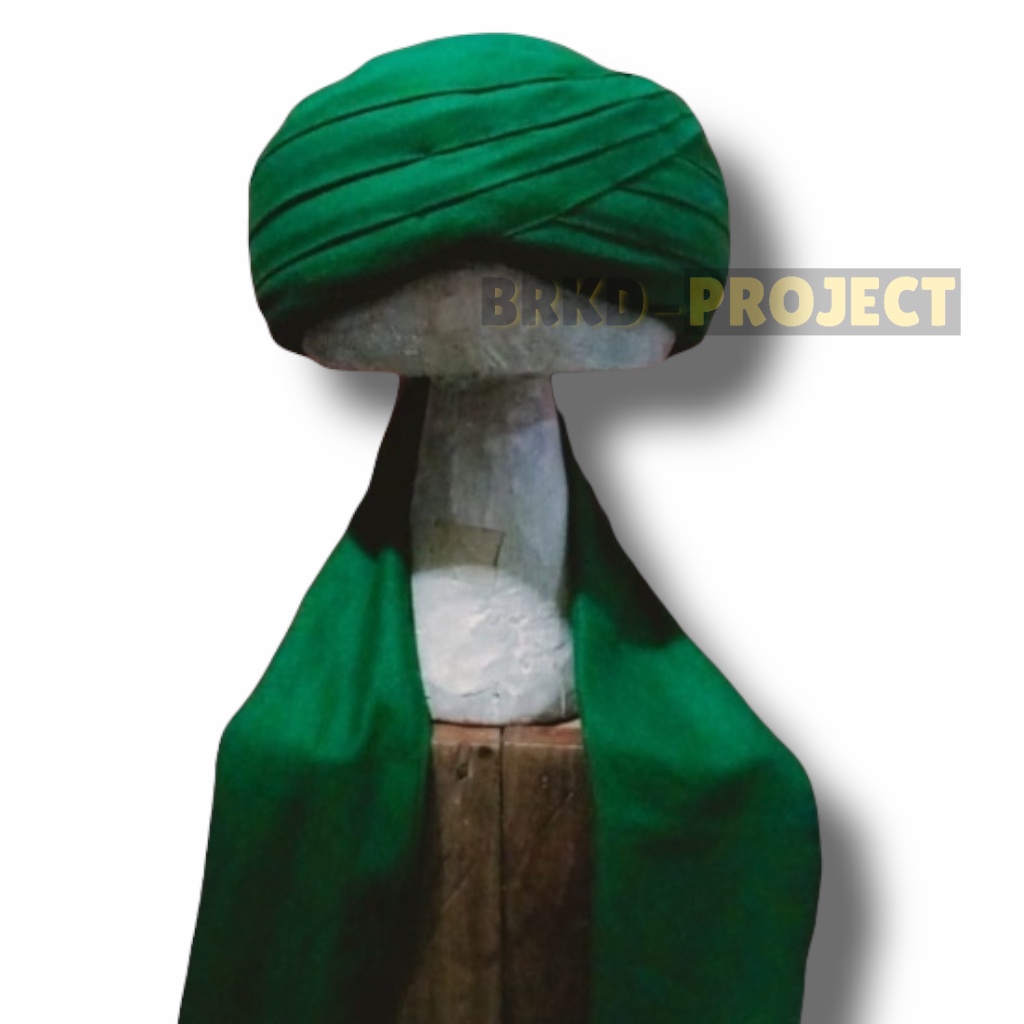imamah sorban praktis siap pakai warna hijau - iket sorban sorban praktis warna hijau brkd peci