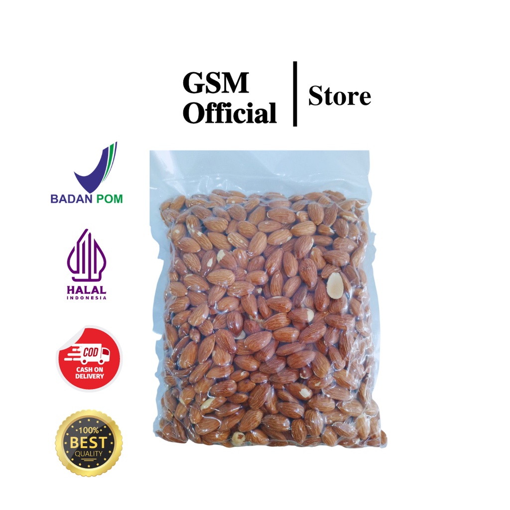 

Kacang Almond Panggang Kupas Matang Oven 1Kg