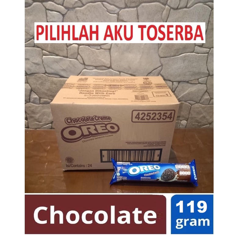 

Biskuit OREO sandwich CHOCOLATE Roll 119 gr - ( HARGA 1 KARTON ISI 24 )