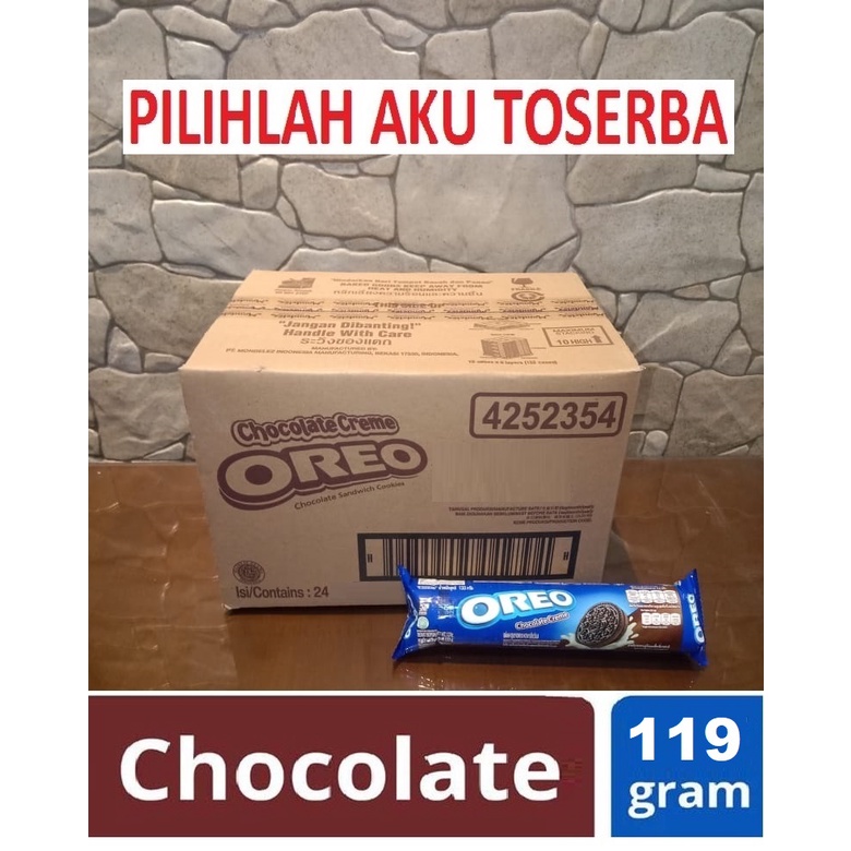 Biskuit OREO sandwich CHOCOLATE Roll 119 gr - ( HARGA 1 KARTON ISI 24 )