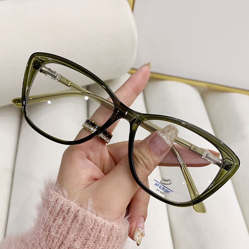 Kacamata Optik Anti Blue Light Cat Eye Komputer TR90 Untuk Wanita Pria