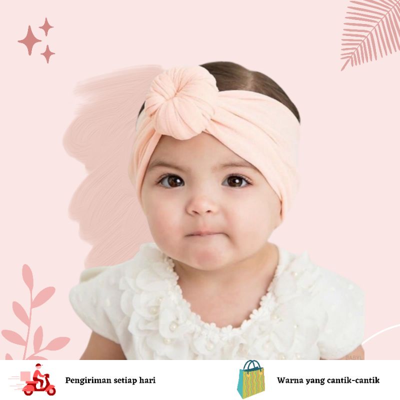 Bandana Bayi Donat/Headband Baby Newborn/Bando Anak umur 0-3 Tahun