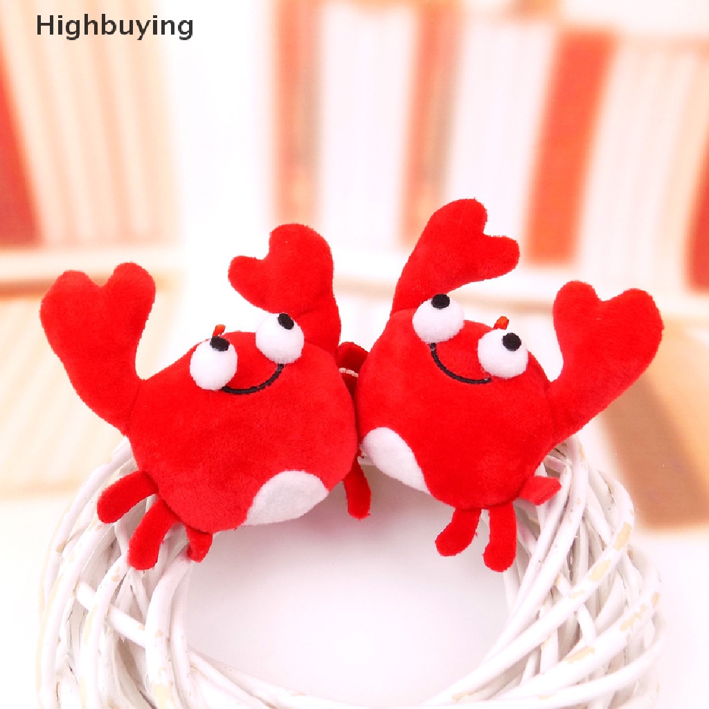 Hbid Boneka Lucu Gantungan Kunci Lobster Merah Mainan Mewah Liontin Kepiting Boneka Binatang PP Katun Mainan Kartun Mewah Liontin Gadis Hadiah Glory