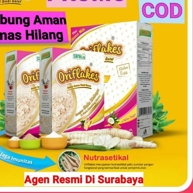 

♖ Oriflakes Sereal Umbi Garut Solusi Asam Lambung Maag Gastro Gerd 350 Gram, Oriflakes Asli ✱