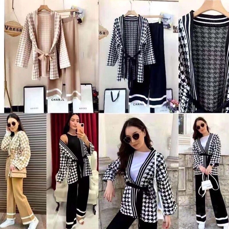 SALE SET KNIT BANGKOK SET RAJUT KAIRA 2in1 CARDY + PANTS IMPORT PREMIUM