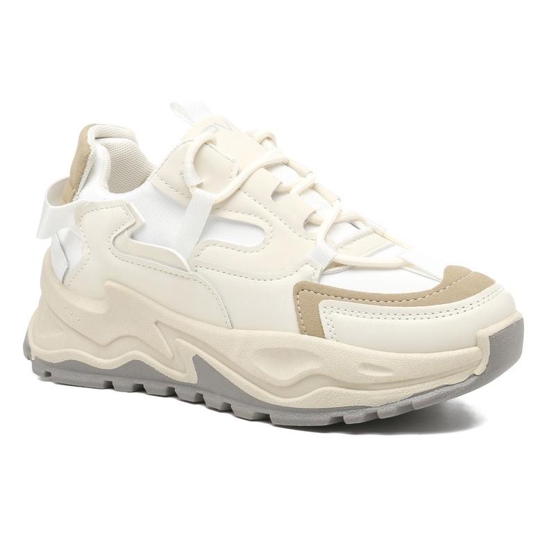 LANGSUNG KIRIM PVN Jungkook Sepatu Sneakers Wanita Sport Shoes Krem 129