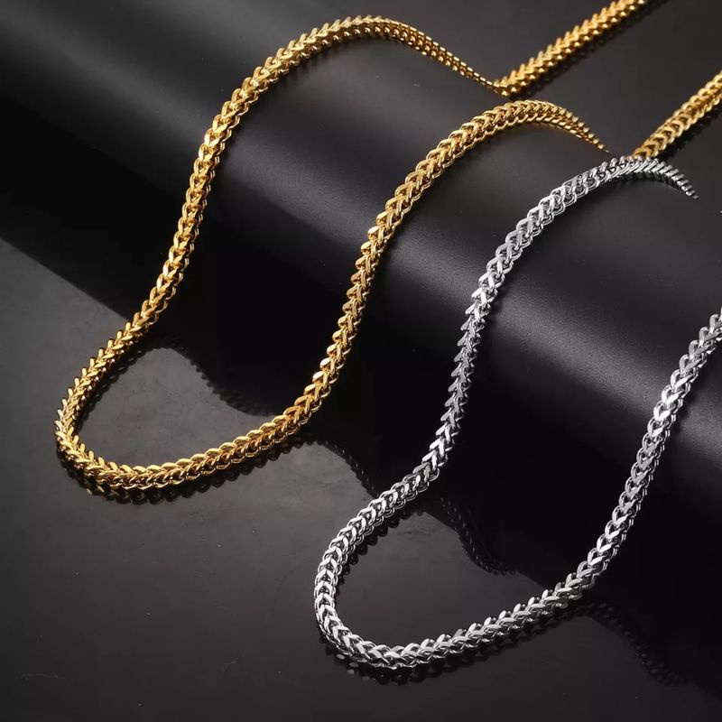 Rantai Kalung Super Premium Anti Karat Model Franco Titanium stainless 316L gold silver chain neckla