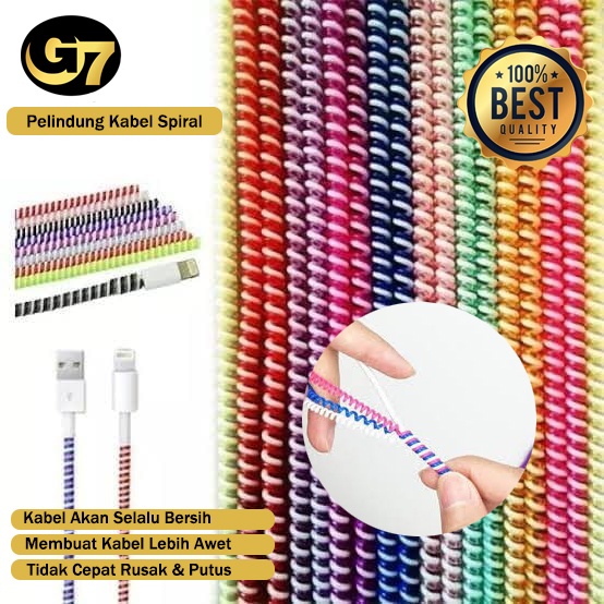 Pelindung Kabel Charger HP Anti Putus Pelindung Kabel Data Protektor Data Headset Earphone Spiral Mi