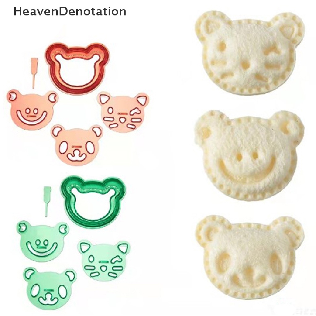 [HeavenDenotation] 1set Sandwich Cutter Set Sandwiches Maker Breakfast Making Cetakan Untuk Anak HDV