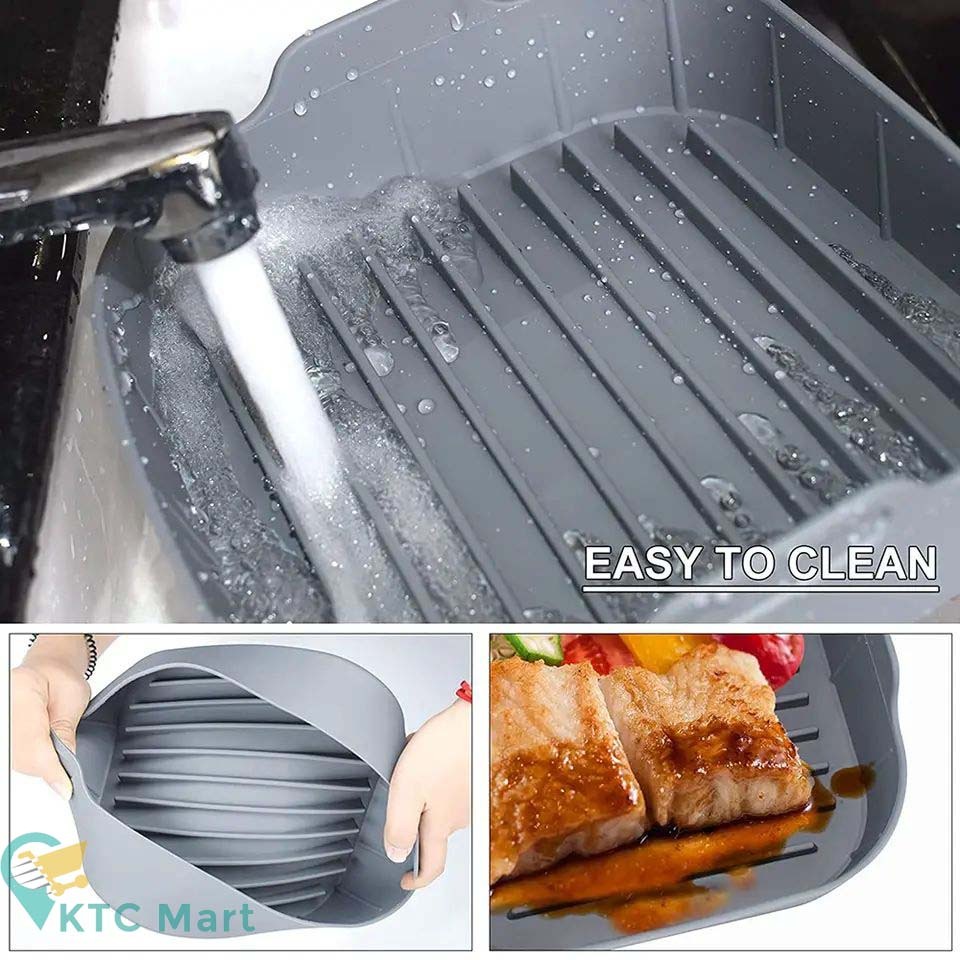 KTCmart - Air Fryer Silicone Pot Silikon Bowl Wadah Tray Nampan Baking Cooking Silicon Awet Murah Oven