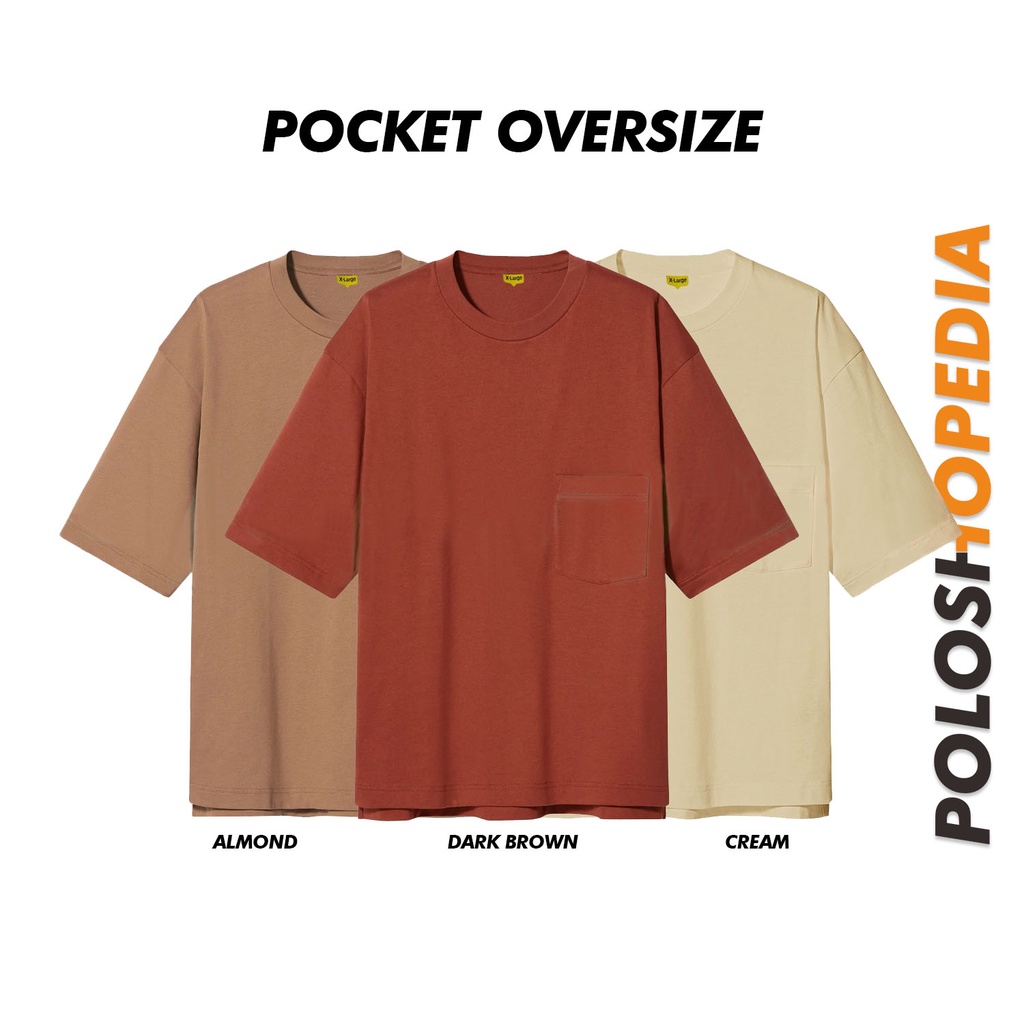 Kaos Polos Oversize Pria | Kaos Polos Pria Oversize Pocket | Kaos Oversize Pria Polos Pocket | Kaos 