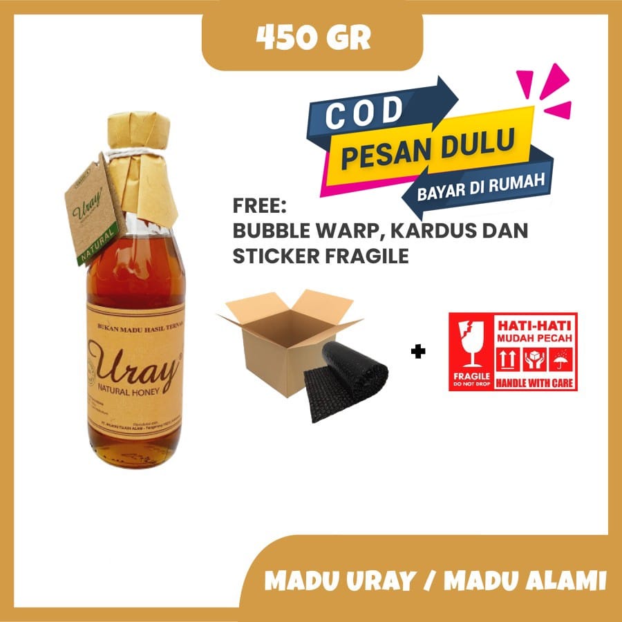 Madu Uray Raw Honey 875 gr (875 ml) Madu Murni Sehat Madu Hutan Madu Asli Madu Uray (Raw Honey)