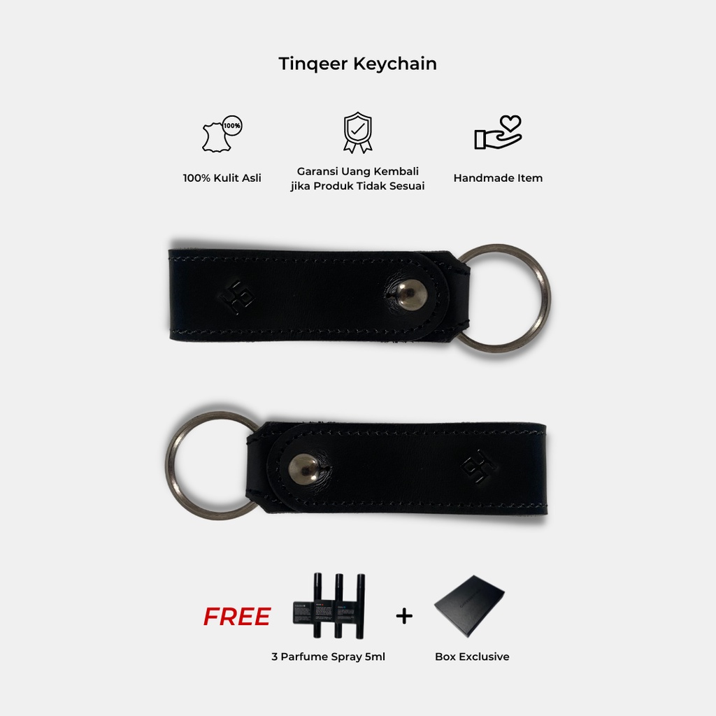 GHY ESSENTIALS Gantungan Kunci Kulit Asli - Tinqeer Keychain