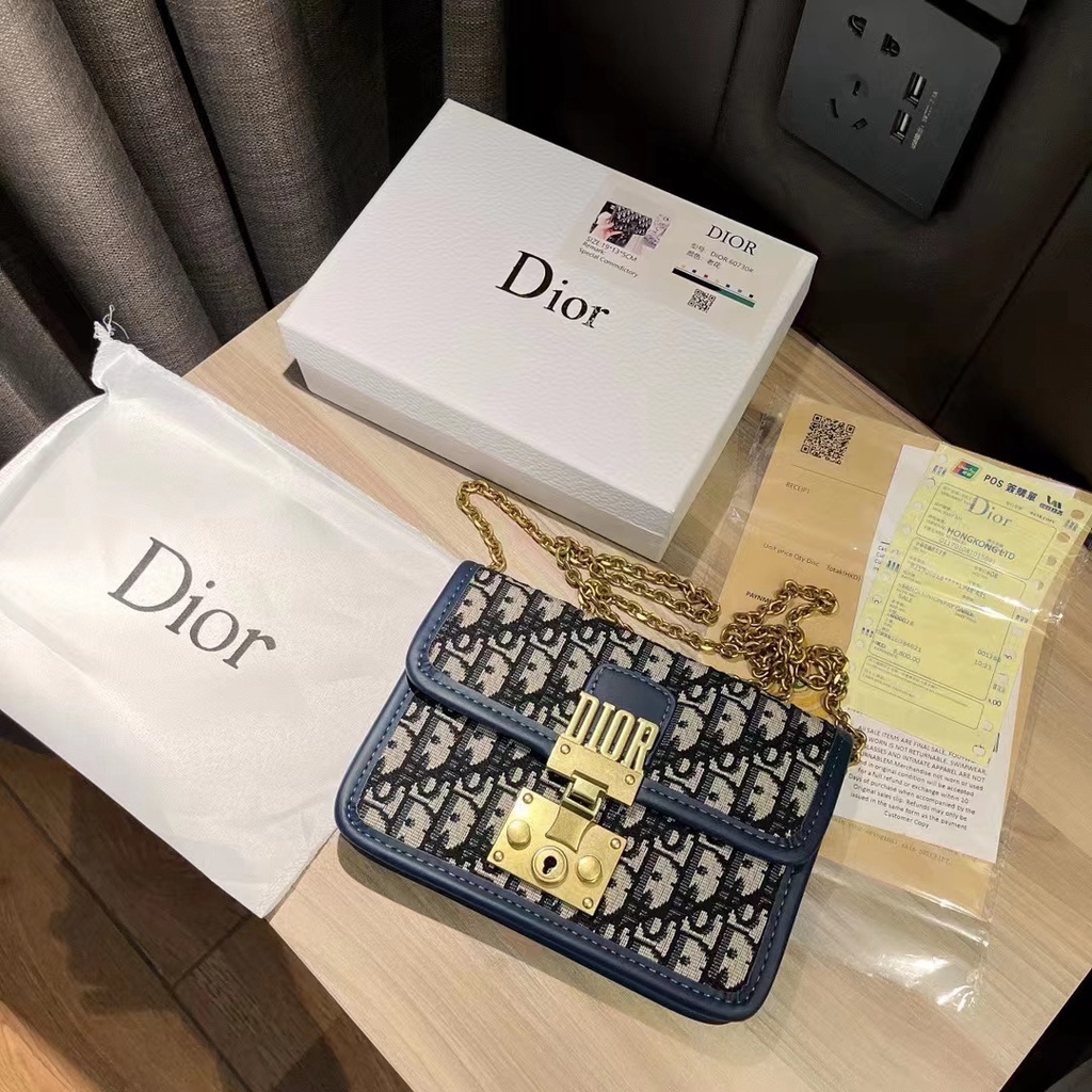 BA2302 Tas Tangan Wanita Tas Slingbag Dior Addict Canvas Signature Oblique Tas Sling Bag Import Tas 