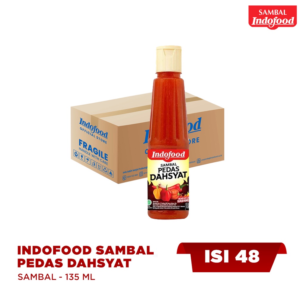 

1 ctn - Sambal Indofood Pedas Dahsyat 335 ml