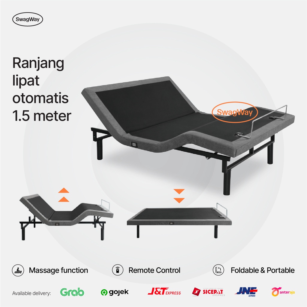 Ranjang elektrik kasur listrik lipat portable lansia remot rumah sakit