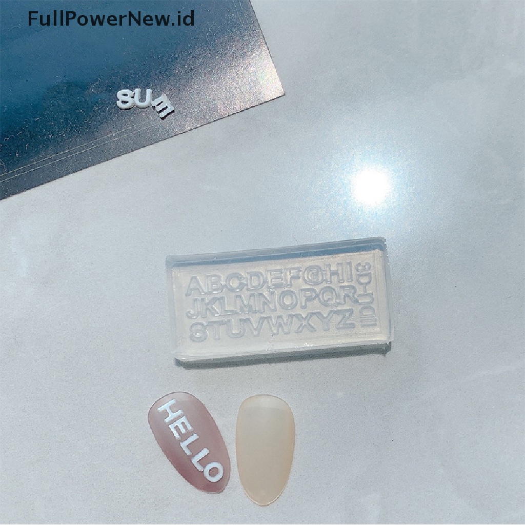 Power 1Pc Huruf 3D Cetakan Akrilik Dekorasi Nail Art Gambar DIY Desain Silicone Art ID