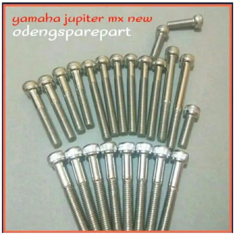 Baut set blok mesin kiri kanan motor yamaha jupiter mx135 new