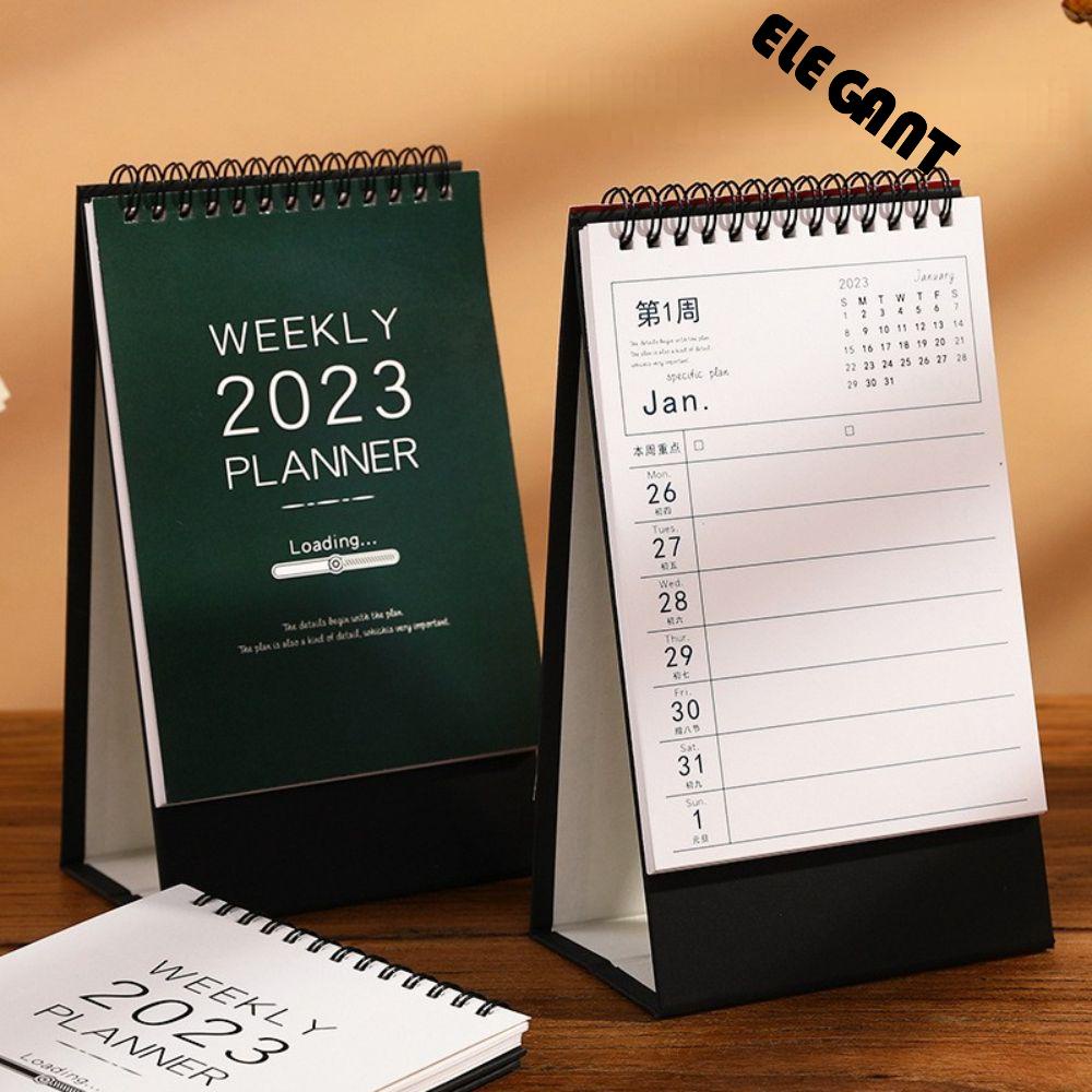 [Elegan] 2023kalender Kreatif Sederhana Bulanan Notebook Alat Tulis Jadwal Planner Jadwal Planner