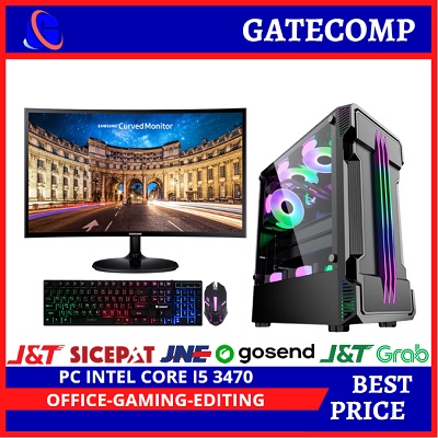 PC Lengkap Intel i5 3470 GT 710 2GB SSD 120Gb Monitor 24 INCI