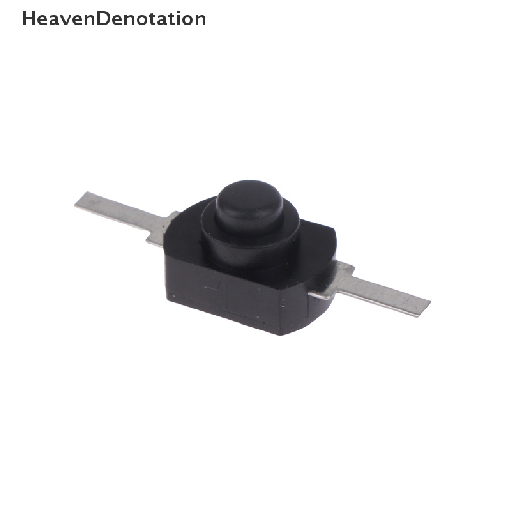 [HeavenDenotation] 10pcs DC 30V 1A Hitam Putih Saklar Tombol Tekan On Off Mini Untuk Obor Listrik HDV