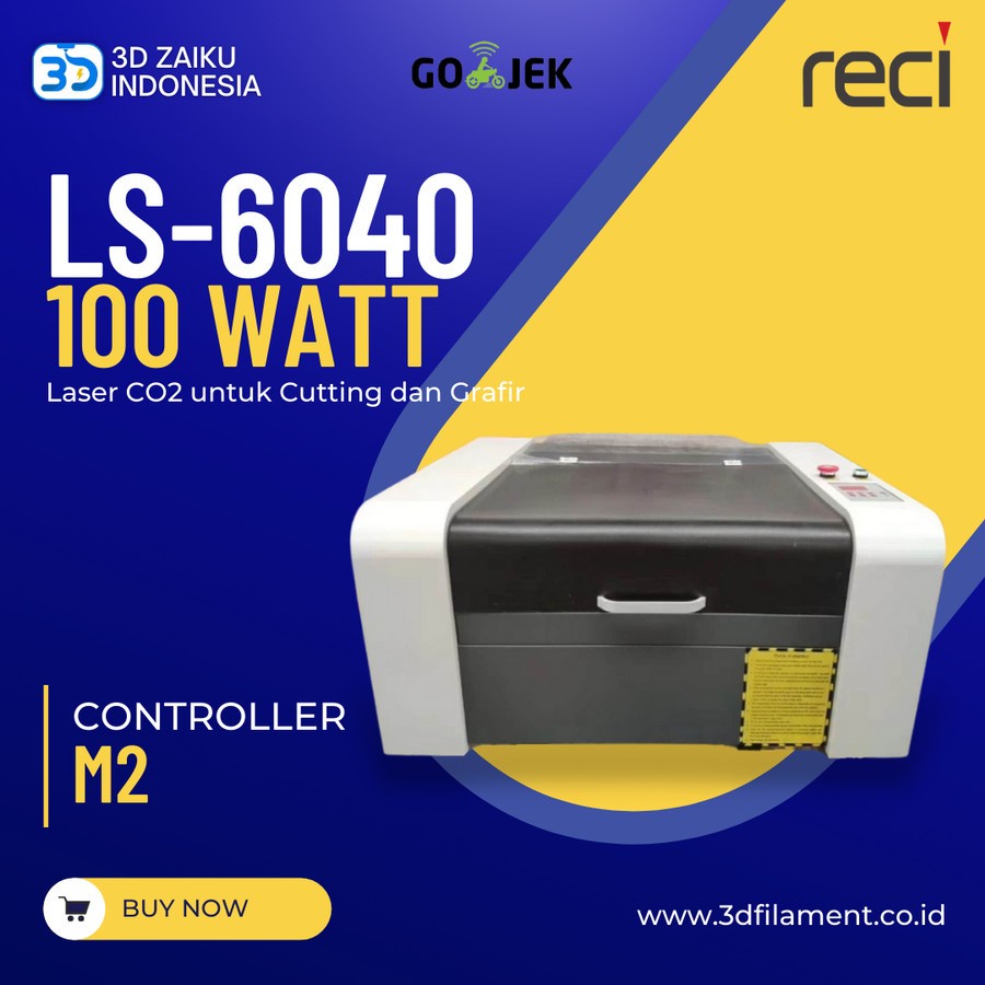 Zaiku CNC LS-6040 100 Watt Laser CO2 Cutting & Engraving without Ruida
