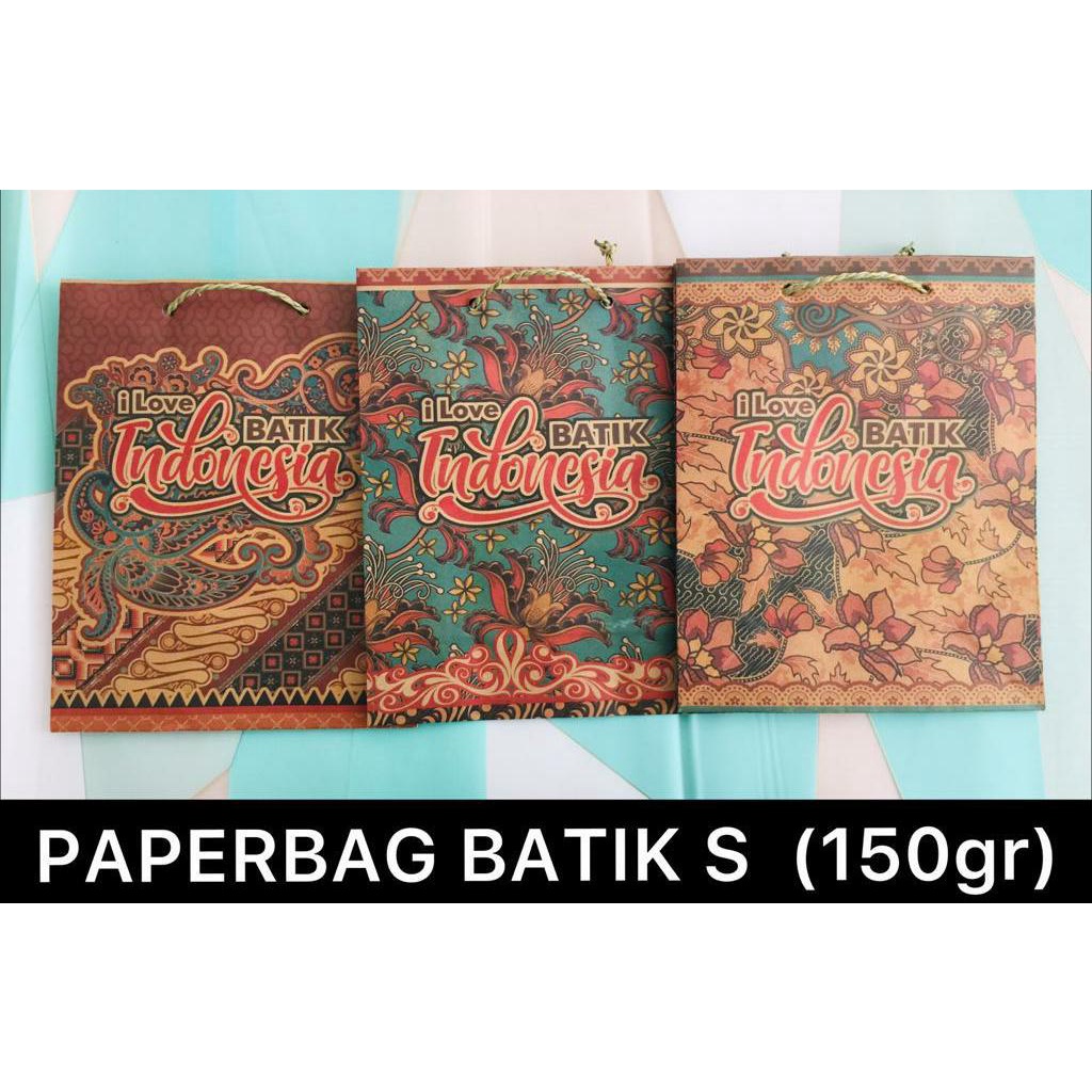 

PAPER BAG / TAS KERTAS / TAS SOUVENIR MOTIF BATIK UKURAN S (20 x 9 x 25 CM)