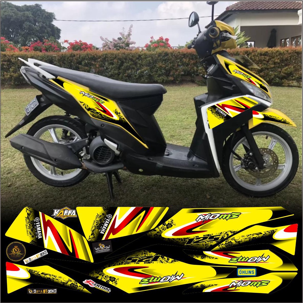 striping MIO M3 - STICKER MIO M3 LIST VARIASI RACING STIKER STRIPING MIO M3 KUNING