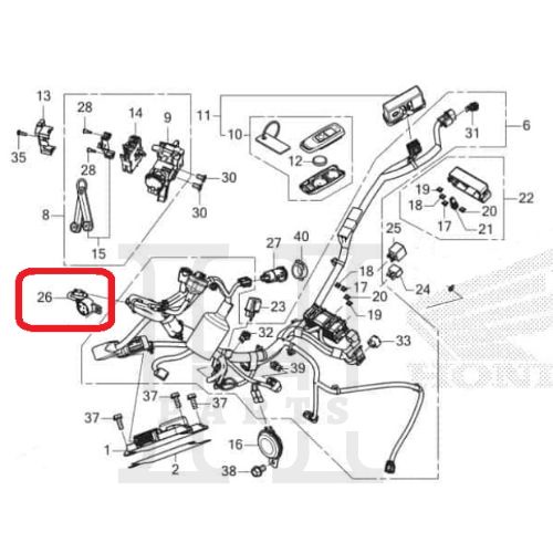 SPEAKER ALARM BUZZER ASSY ADV PCX 160 SCOOPY K2F VARIO 125 ESP K2V 38720-K1W-D01 ASLI ORIGINAL AHM HGP HONDA