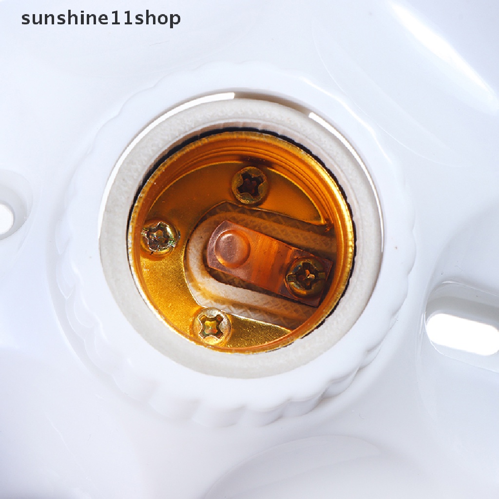 Sho E27 Dudukan Bohlam Lampu LED Alas Soket Bulat Base Socket Lampu Gantung 6A220V-250V N