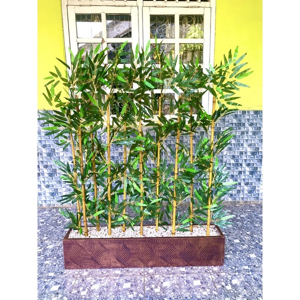 Bambu Partisi Artificial 120cm- Bambu Partisi Kayu - Bambu Partisi -  Penyekat Ruangan - Partisi Rua