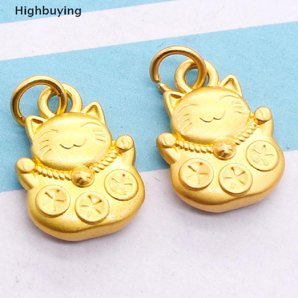 Hbid Pesona Kucing Beruntung Lucu DIY Membuat Perhiasan Liontin Buatan Tangan Kerajinan Hewan Untuk Anting Kalung Gelang Handmade Glory