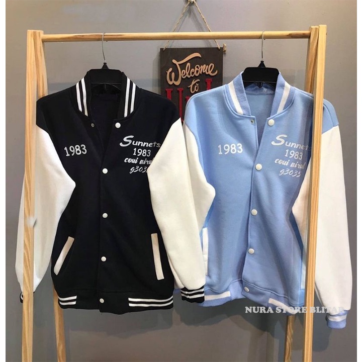 Outerwear Jacket Jaket Varsity Baseball Wanita Pria Laki2 Laki Perempuan Cople Couple Kapel Kapelan 